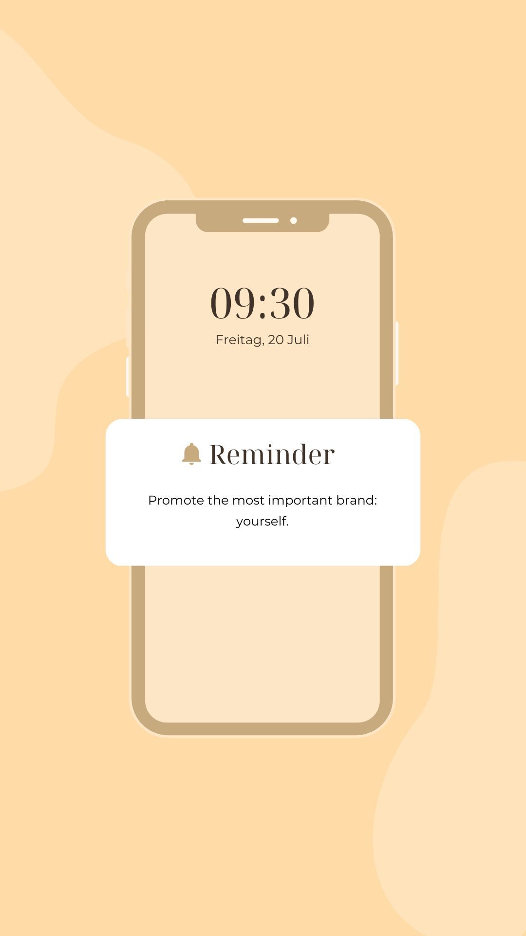 Gelb Beige Minimalistisch Handy Mockup Reminder Instagram Story